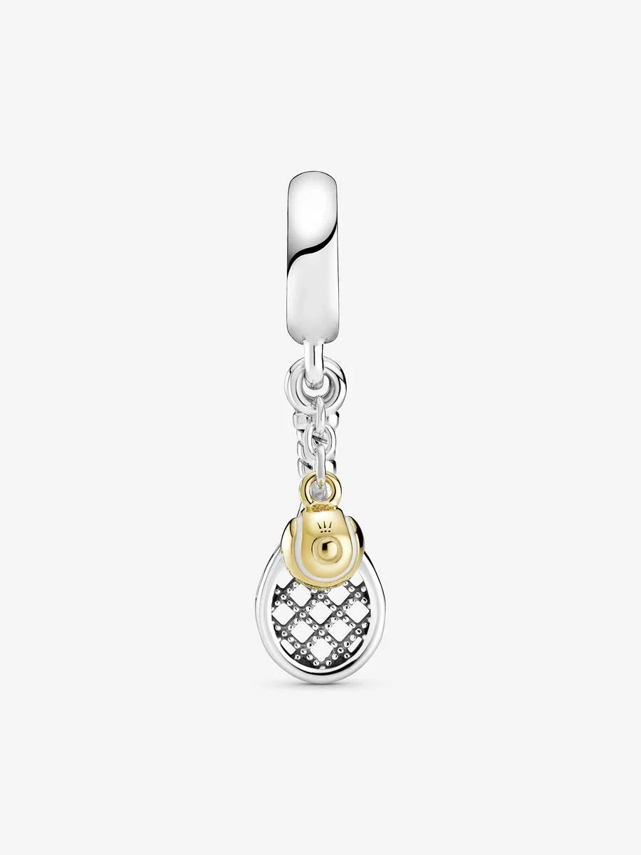 Tennis Racket & Ball Dangle Charm