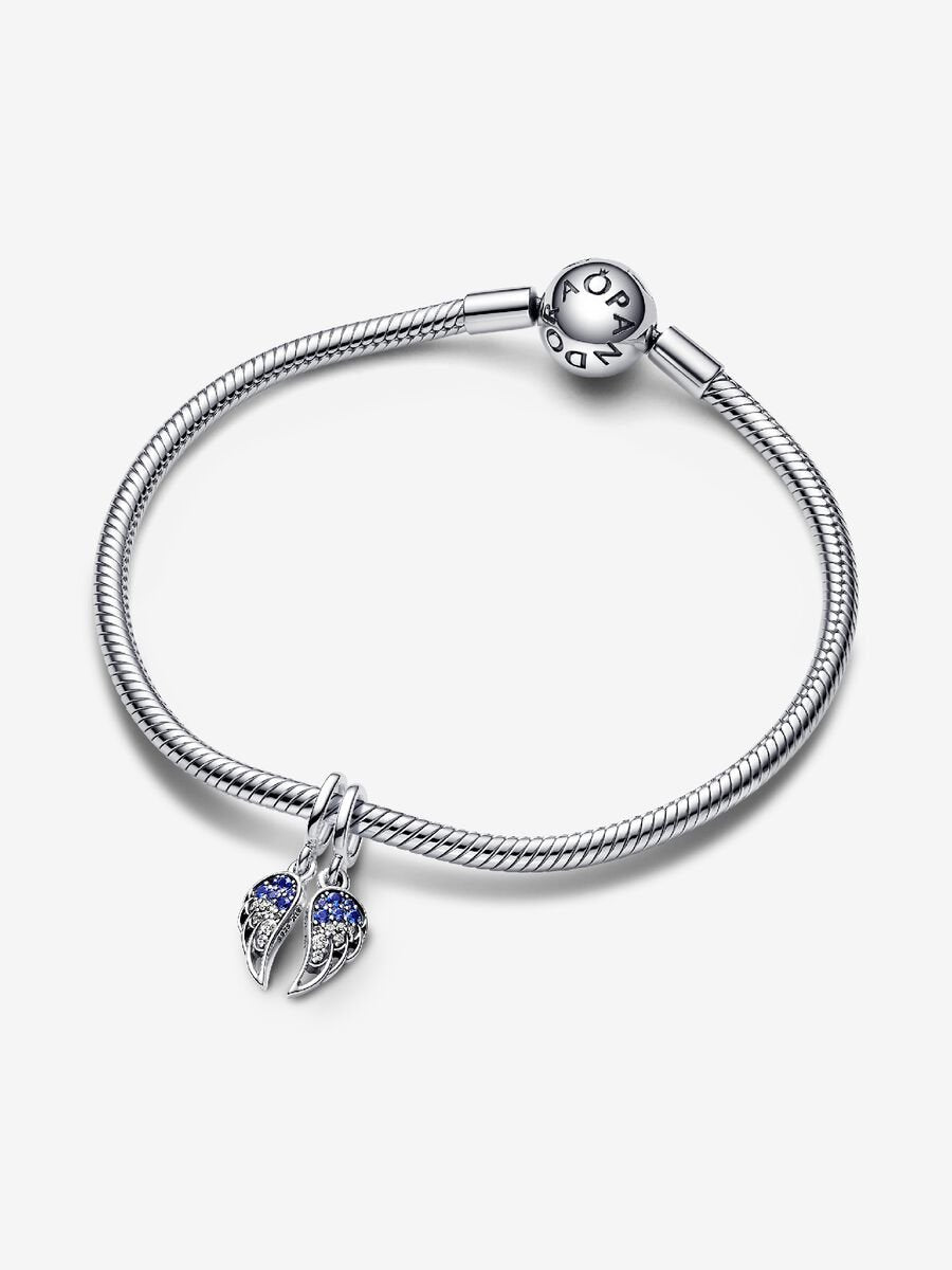 Sparkling Splitable Angel Wings Dangle Charm