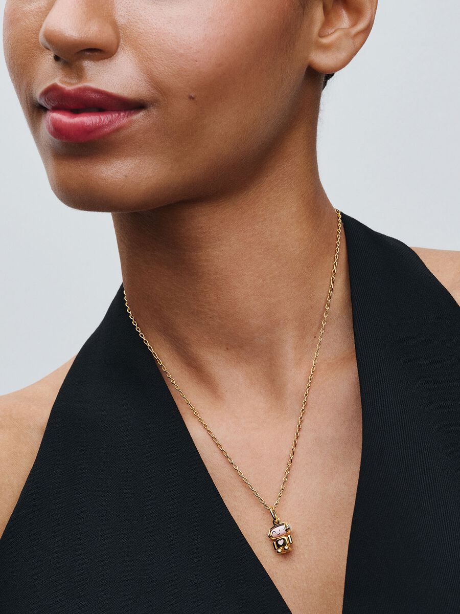 Spinnable Face Robot Dangle Charm