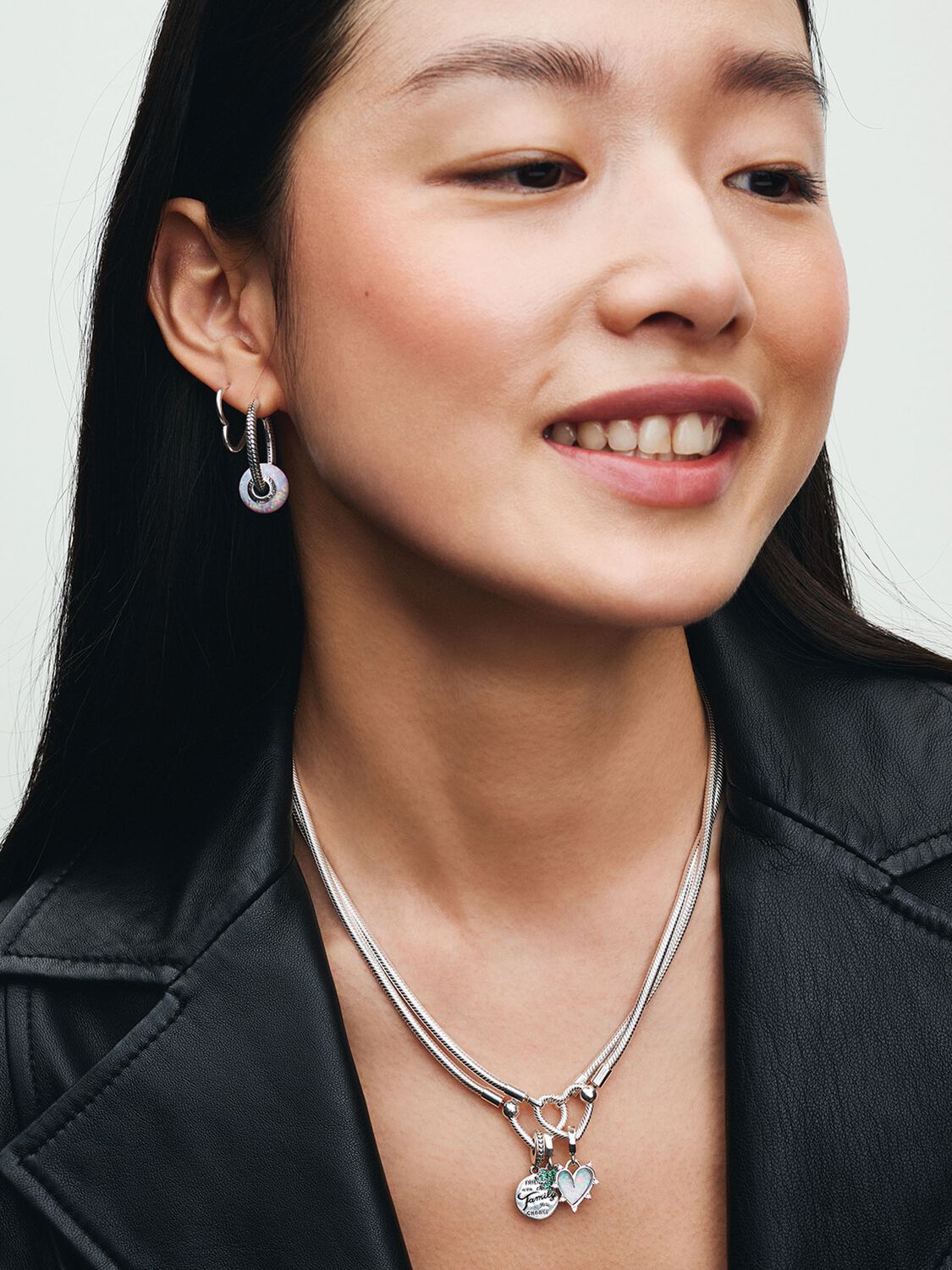 Friendship Opalescent Double Dangle Charm