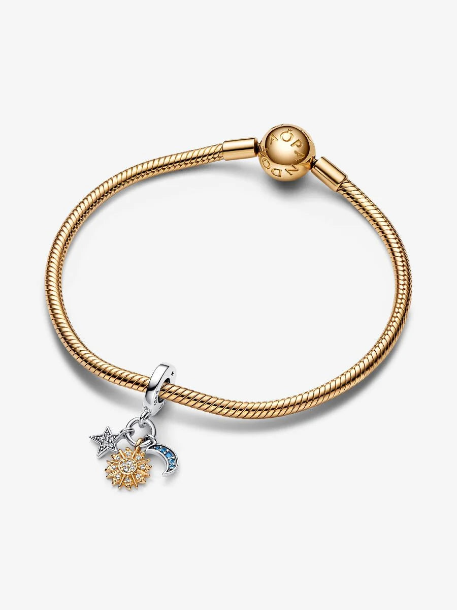 Two-tone Celestial Triple Dangle Charm