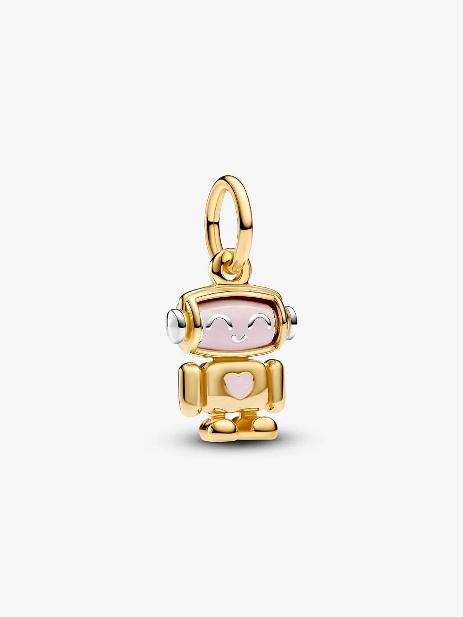 Spinnable Face Robot Dangle Charm