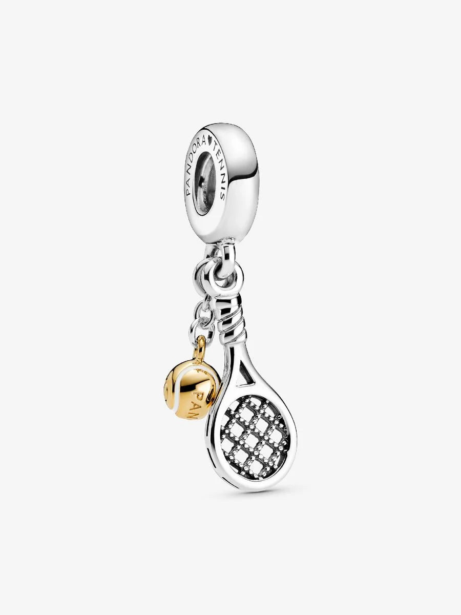 Tennis Racket & Ball Dangle Charm