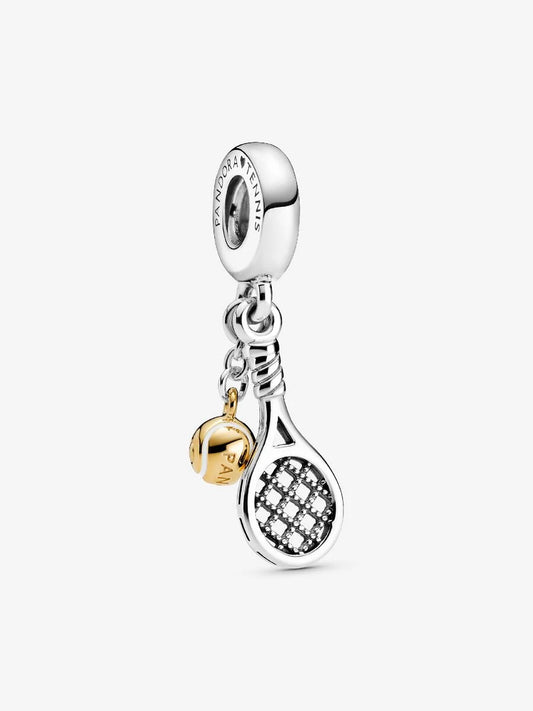 Tennis Racket & Ball Dangle Charm