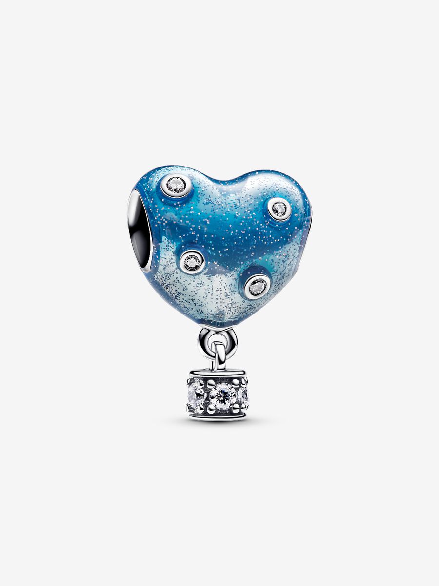 Hot Air Balloon Heart Charm