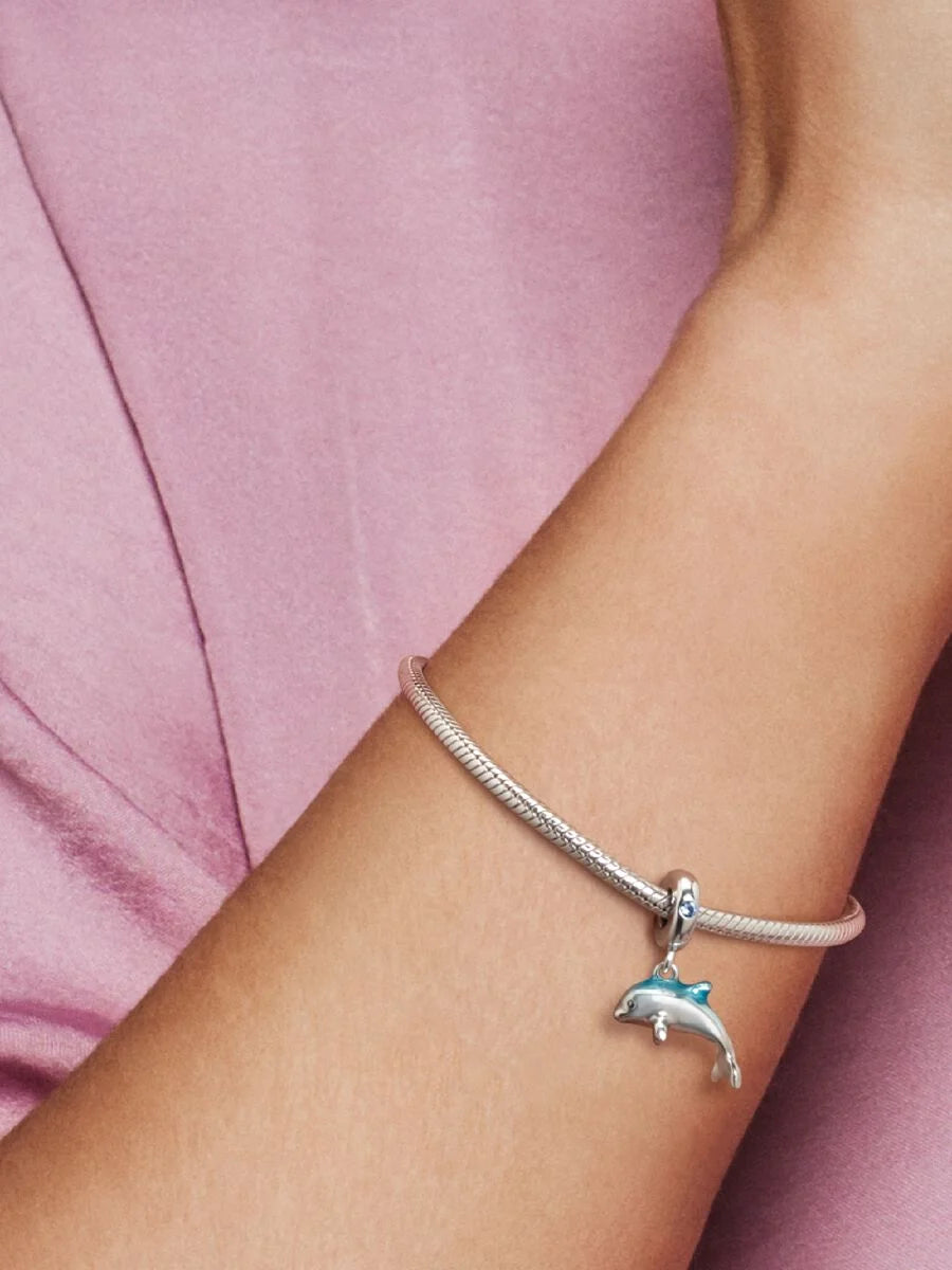 Shimmering Dolphin Dangle Charm