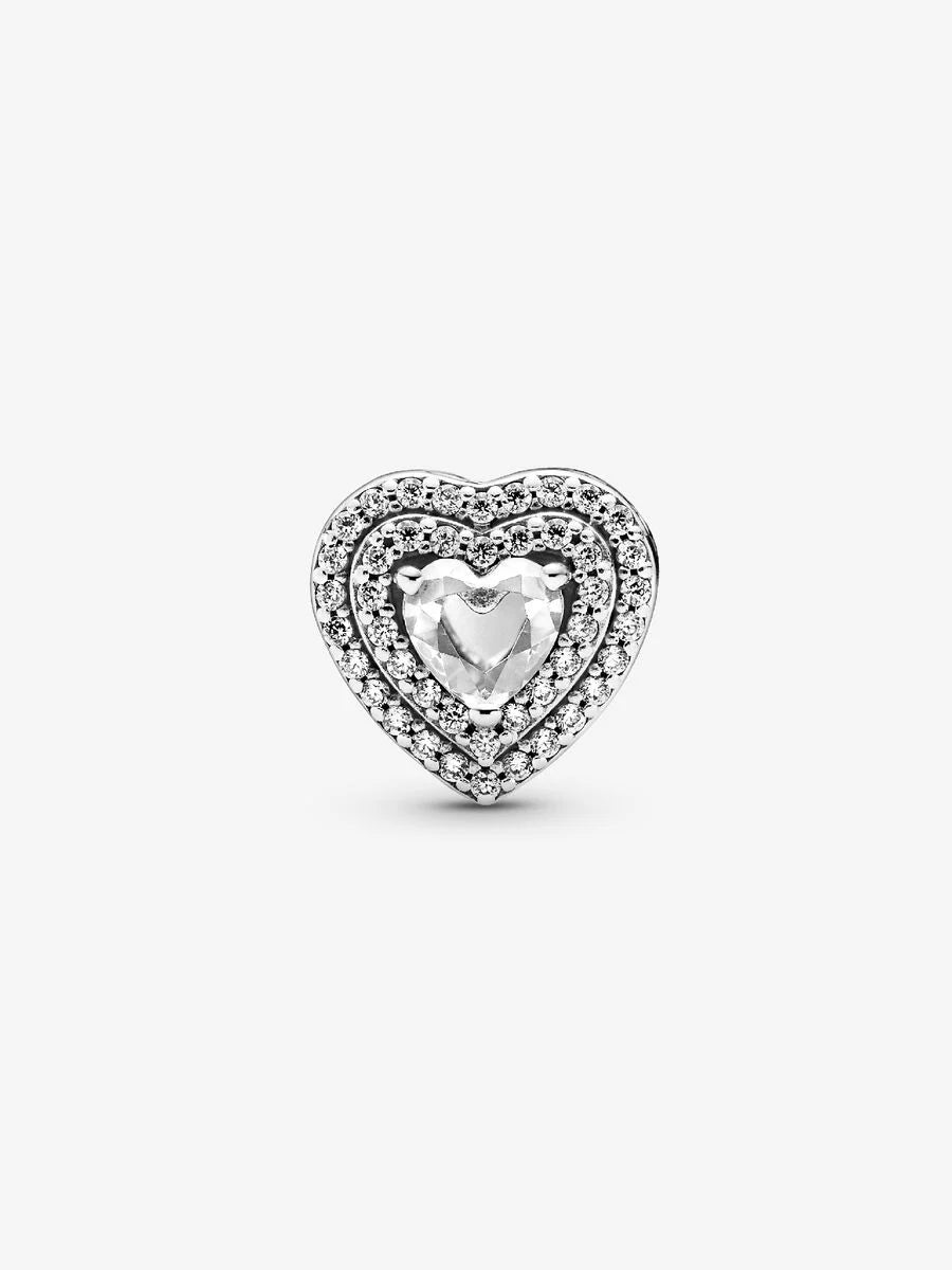 Sparkling Levelled Hearts Charm